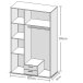 Kleiderschrank >Kitty I< in Weiß - 120x197x53cm (BxHxT)