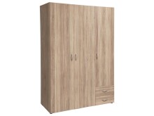 Kleiderschrank >Hamina< in Sonoma-Eiche - 120x177x52cm (BxHxT)