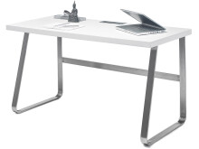 Schreibtisch >Boise< in Weiß/Matt aus Metall - 140x75x60cm (BxHxT)