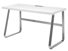 Schreibtisch >Boise< in Weiß/Matt aus Metall - 140x75x60cm (BxHxT)