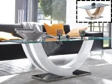 Couchtisch >Kermie I< in Weiß aus Metall -...