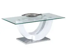 Couchtisch >Kermie I< in Weiß aus Metall -...