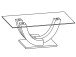 Couchtisch >Kermie I< in Weiß aus Metall - 120x48x60cm (BxHxT)