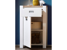 Schuhschrank >Mio< in Weiß aus MDF - 64x104x41cm (BxHxT)