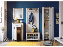Schuhschrank >Mio< in Weiß aus MDF - 64x104x41cm (BxHxT)