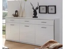 Sideboard >Trento< in Weiß-Hochglanz tiefzieh...