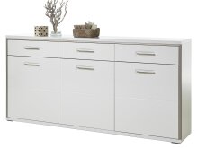 Sideboard >Trento< in Weiß-Hochglanz tiefzieh Nachbildung - 184x89x45 (BxHxT)