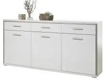 Sideboard >Trento< in Weiß-Hochglanz tiefzieh...