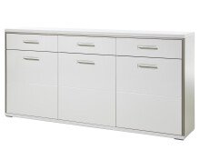 Sideboard >Trento< in Weiß-Hochglanz tiefzieh Nachbildung - 184x89x45 (BxHxT)