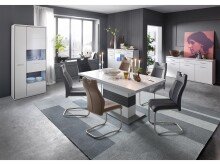 Sideboard >Trento< in Weiß-Hochglanz tiefzieh Nachbildung - 184x89x45 (BxHxT)