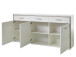 Sideboard >Trento< in Weiß-Hochglanz tiefzieh Nachbildung - 184x89x45 (BxHxT)