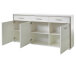 Sideboard >Trento< in Weiß-Hochglanz tiefzieh Nachbildung - 184x89x45 (BxHxT)