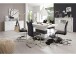 Highboard >Trento I< in Weiß/Hochglanz aus Metall - 154x121x45cm (BxHxT)
