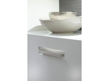 Highboard >Trento I< in Weiß/Hochglanz aus Metall - 154x121x45cm (BxHxT)