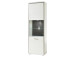 Vitrine >Trento I< in Weiß/Hochglanz aus Metall - 64x201x38cm (BxHxT)