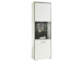 Vitrine >Trento I< in Weiß/Hochglanz aus Metall - 64x201x38cm (BxHxT)