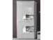 Vitrine >Trento I< in Weiß/Hochglanz aus Metall - 94x201x38cm (BxHxT)