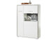 Highboard >Trento II< in Weiß/Hochglanz aus Metall - 94x137x38cm (BxHxT)