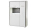 Highboard >Trento II< in Weiß/Hochglanz aus Metall - 94x137x38cm (BxHxT)