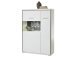 Highboard >Trento II< in Weiß/Hochglanz aus Metall - 94x137x38cm (BxHxT)