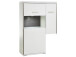 Highboard >Trento I< in Weiß/Hochglanz aus Metall - 94x137x38cm (BxHxT)