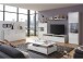 Highboard >Trento I< in Weiß/Hochglanz aus Metall - 94x137x38cm (BxHxT)
