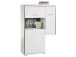 Highboard >Trento I< in Weiß/Hochglanz aus Metall - 94x137x38cm (BxHxT)
