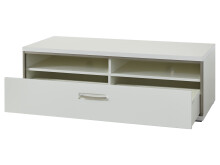TV-Board >Trento< in Weiß-Hochglanz tiefzieh Nachbildung - 124x41x52 (BxHxT)