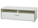 TV-Board >Trento< in Weiß-Hochglanz tiefzieh Nachbildung - 124x41x52 (BxHxT)