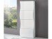 Schuhschrank >Onda< in Weiß/Hochglanz - 71x161x27cm (BxHxT)