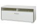 TV-Board >Trento< in Weiß-Hochglanz tiefzieh Nachbildung - 124x51x52 (BxHxT)
