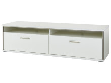 TV-Board >Trento< in Weiß-Hochglanz tiefzieh Nachbildung - 184x51x52 (BxHxT)