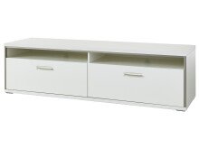 TV-Board >Trento< in Weiß-Hochglanz tiefzieh Nachbildung - 184x51x52 (BxHxT)