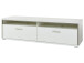 TV-Board >Trento< in Weiß-Hochglanz tiefzieh Nachbildung - 184x51x52 (BxHxT)