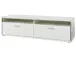 TV-Board >Trento< in Weiß-Hochglanz tiefzieh Nachbildung - 184x51x52 (BxHxT)