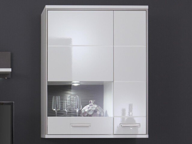 Hängeschrank >Trento I< in Weiß/Hochglanz aus Metall - 94x120x38cm (BxHxT)