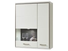 Hängeschrank >Trento I< in Weiß/Hochglanz aus Metall - 94x120x38cm (BxHxT)