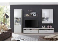 Wandboard >Trento I< in Weiß - 124x25x22cm (BxHxT)