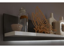 Wandboard >Trento I< in Weiß - 124x25x23cm (BxHxT)