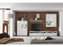 Wandboard >Trento I< in Weiß - 124x25x23cm (BxHxT)