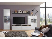 Wandboard >Trento II< in Weiß - 184x25x22cm (BxHxT)