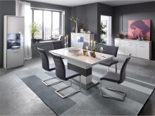 Esstisch >Trento< in Weiß aus MDF - 180x77x100cm (BxHxT)