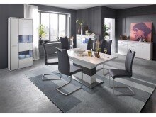 Esstisch >Trento< in Weiß aus MDF - 180x77x100cm (BxHxT)