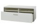 Wohnwand >Trento II< in Weiß/Hochglanz aus Metall - 301x201x52cm (BxHxT)