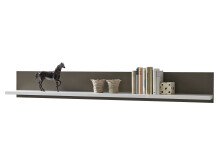 Wohnwand >Trento III< in Weiß/Hochglanz aus Metall - 301x201x52cm (BxHxT)