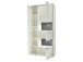 Wohnwand >Trento V< in Weiß/Hochglanz aus Metall - 351x201x52cm (BxHxT)