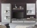 Wohnwand >Trento V< in Weiß/Hochglanz aus Metall - 351x201x52cm (BxHxT)