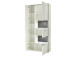 Wohnwand >Trento V< in Weiß/Hochglanz aus Metall - 351x201x52cm (BxHxT)