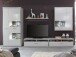 Wohnwand >Trento V< in Weiß/Hochglanz aus Metall - 351x201x52cm (BxHxT)