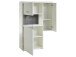 Wohnwand >Trento VIII< in Weiß/Hochglanz aus Metall - 319x201x52cm (BxHxT)